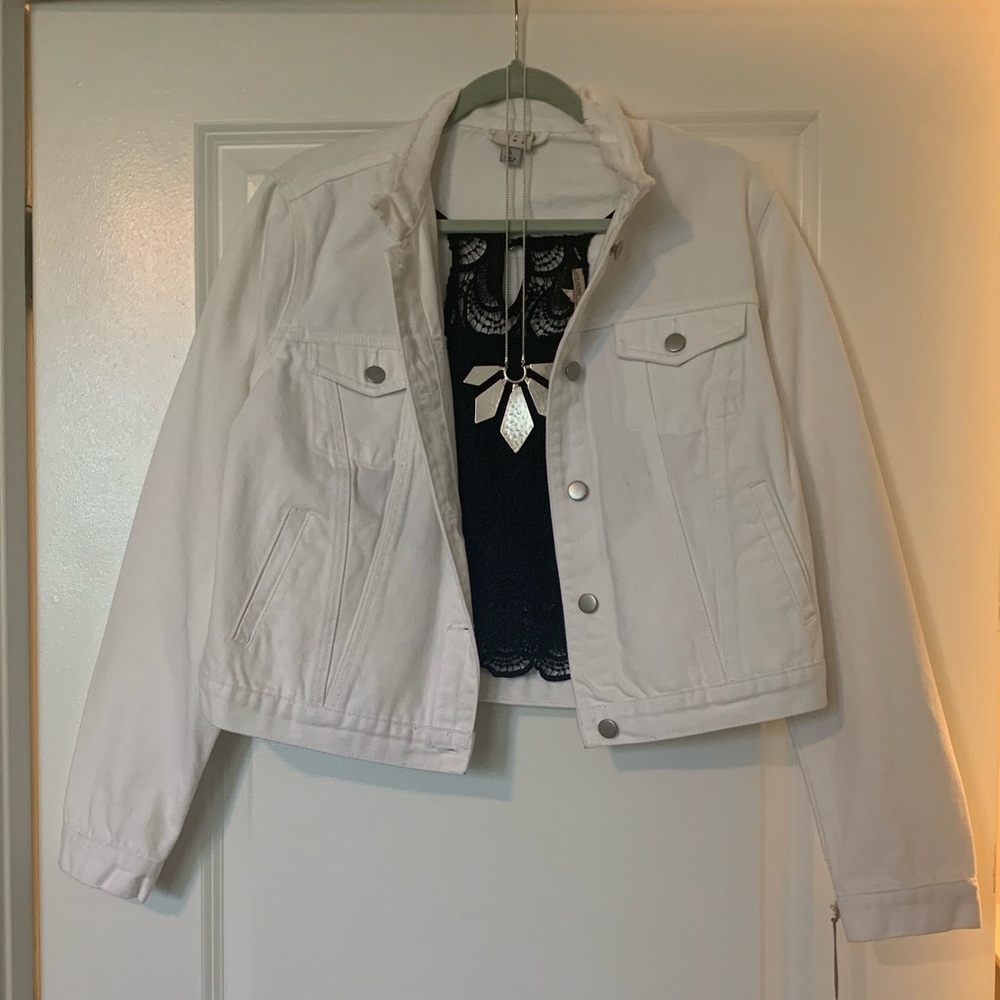 White jean jacket
